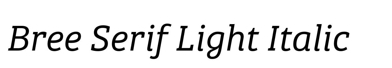Bree Serif Light Italic